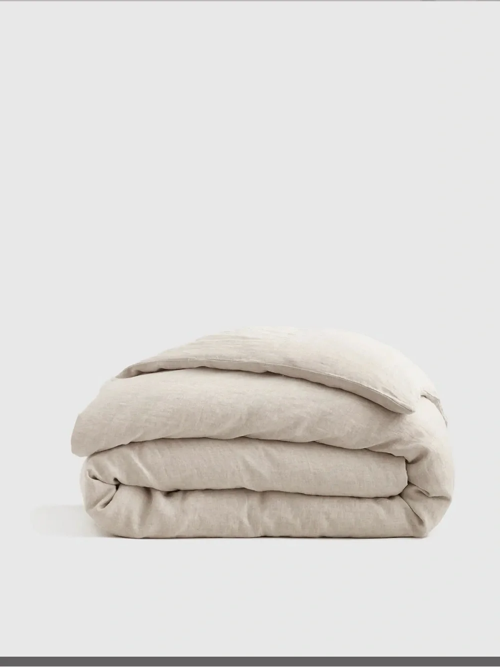 Quince European Linen Duvet Cover in Natural Beige